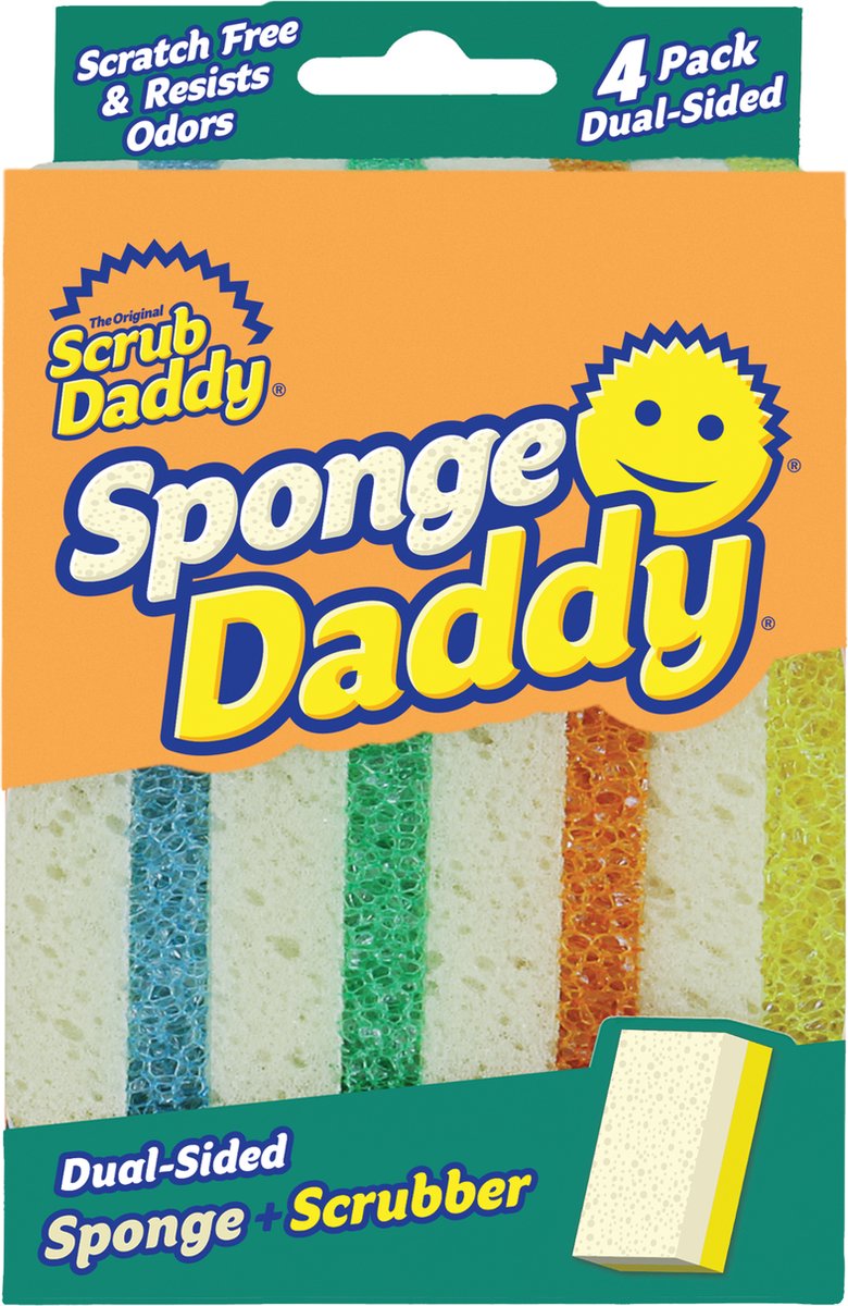 Scrub Daddy - Eponge originale, 10 x 3,8cm - Jaune
