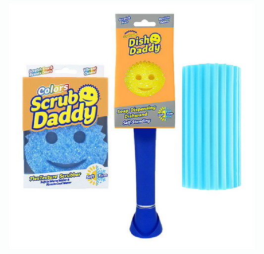 Ensemble de propreté éclatante | Scrub Daddy| Bleu