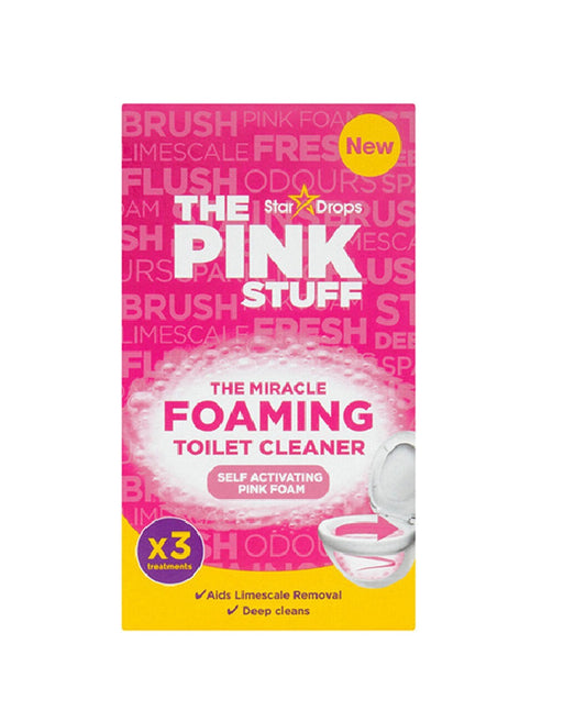 NOUVEAU The Pink Stuff | La poudre de toilette moussante miracle | Nettoyant WC en poudre | 3 x 100 grammes