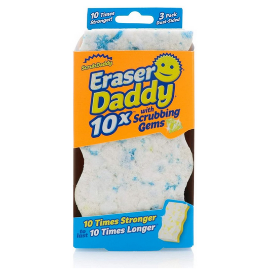 Scrub Daddy Wonder Sponge - Eraser Daddy - Détachant - 10x Plus Ferme - 2 Couleurs
